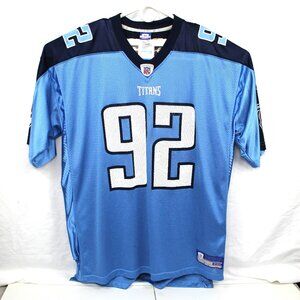 Reebok NFL Tennessee Titans Football Jersey #92 Haynesworth Light Blue Navy 2XL